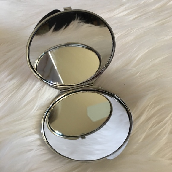 Compact mirror crystal pink purse metal double - Picture 2 of 8